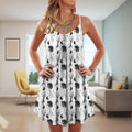 Yin Yang Spaghetti Strap Summer Dress | Sleeveless V Neck Mini Dress | Sundress