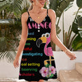 In This Classroom We Are Flamingos Spaghetti Strap Summer Dress | Sleeveless V Neck Mini Dress | Sundress